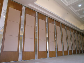 Folding Movable Conference Room Partition Walls Single Or Double Roller On Panel