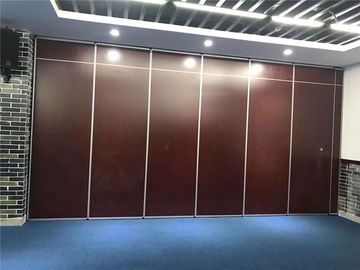 Panel 65mm Kayar Kapı Toplantı Salonu Bölme Duvarları / Katlanır Ses Geçirmez Oda Bölücüler