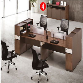 Dört Kişilik İş İstasyonu Ofis Mobilyaları Bölümleri / Yan Uzatmalı Alüminyum Ofis Masası Bölmesi