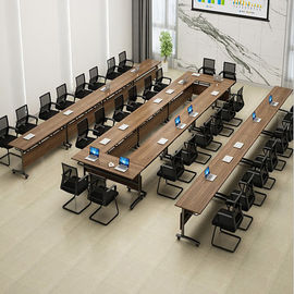 Ahşap Sınıf Eğitim Odası Masaları / Katlanabilir Konferans Masası Tekerlekli