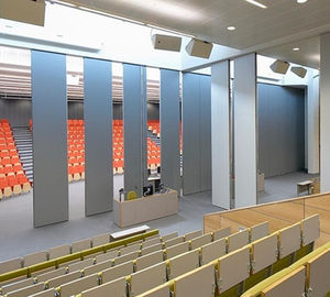 Konferans Salonu Dekorasyonu İçin Hareketli Bölme Ahşap Katlanır Akustik Bölme Duvar