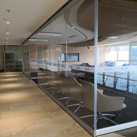 Konferans Odası için Çerçevesiz Cam Ofis Mobilya Bölümleri Çalışılabilir Duvarlar
