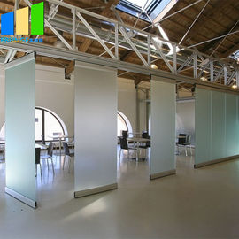 Katlanabilir Ofis Katlanır Bölme Duvarlar Cam Katlanır Kapı 12mm Çerçevesiz Çalıştırılabilir Cam Bölme Sistemi