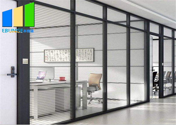 Ticari Bina için Taşınabilir Çerçeveli Sabit Cam Bölme Kapı Ofis Bölme Duvar Hücresi