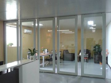 Aluminum Frameless Movable Office Partition Wall / Glass Wall Dividers