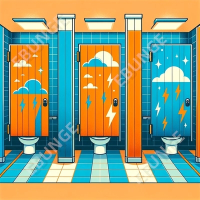 Yere monte edilmiş Anti Graffiti Basınçlı Laminat Sarmal Banyo Bölgesi