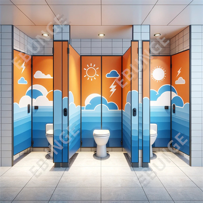 Yere monte edilmiş Anti Graffiti Basınçlı Laminat Sarmal Banyo Bölgesi