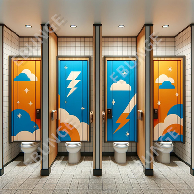 Yere monte edilmiş Anti Graffiti Basınçlı Laminat Sarmal Banyo Bölgesi