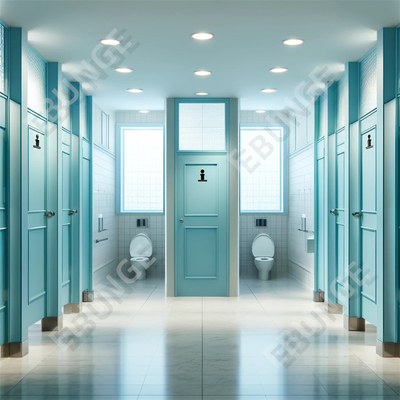 Siyah Suya Dayanıklı Tuvalet Bölme Duvarı Toplu Tuvaletler İçin Modern Tuvalet