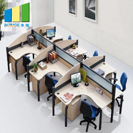Melamin Finish Board Çalışanlar İş İstasyonu Ofis Mobilyaları L Şekilli 5 Yıl Garanti