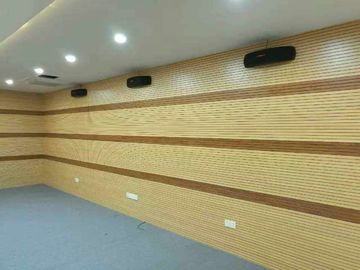 İşlevsel Salon için İç Tasarım Dekoratif Malzeme Ahşap Yivli Akustik Panel