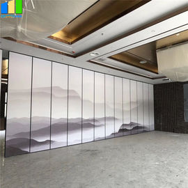 Dekoratif Peyzaj Boyama Hareketli Ahşap Akustik Kumaş Panelleri Bölücü